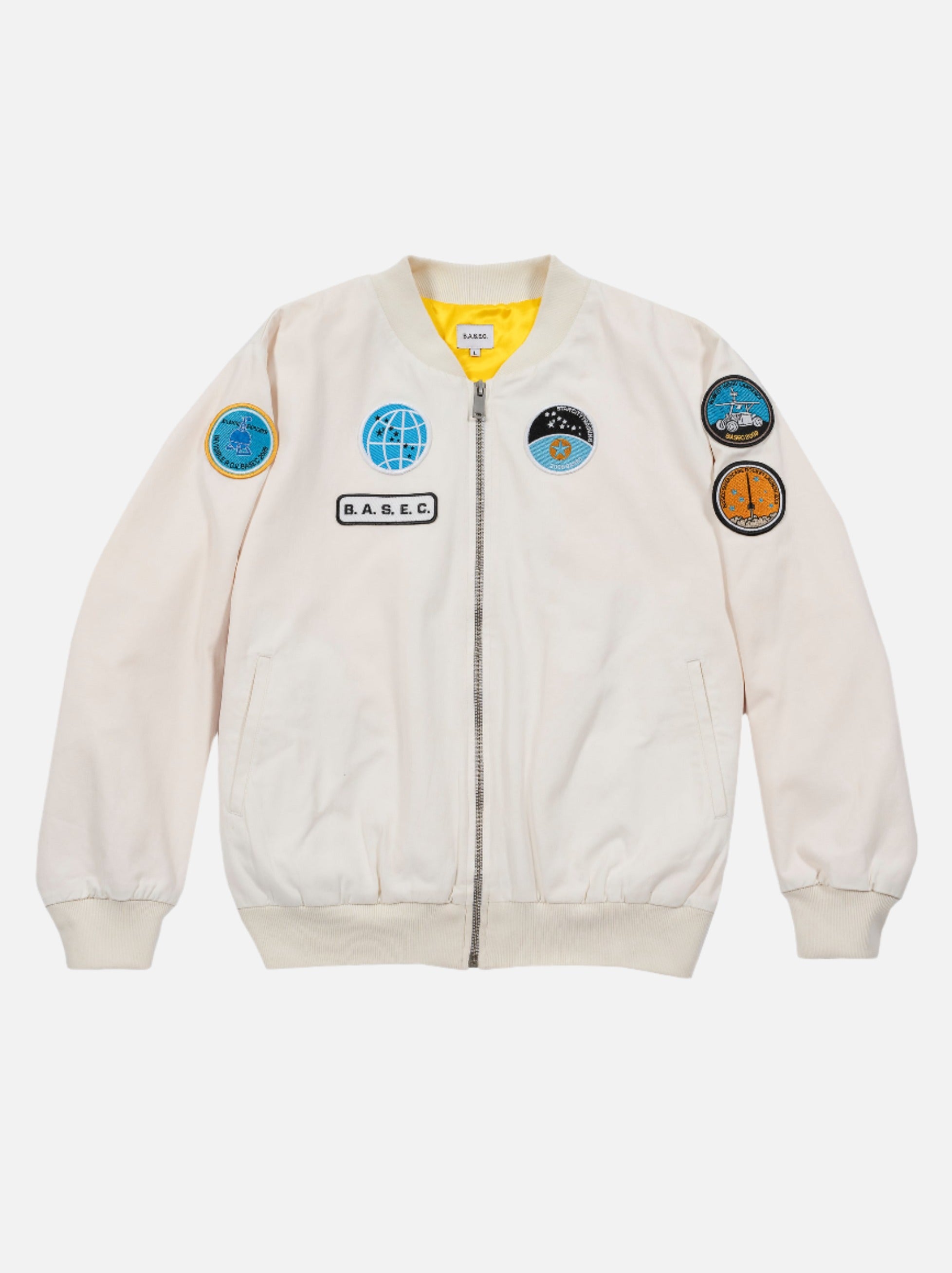 B.A.S.E.C. White Bomber Jacket