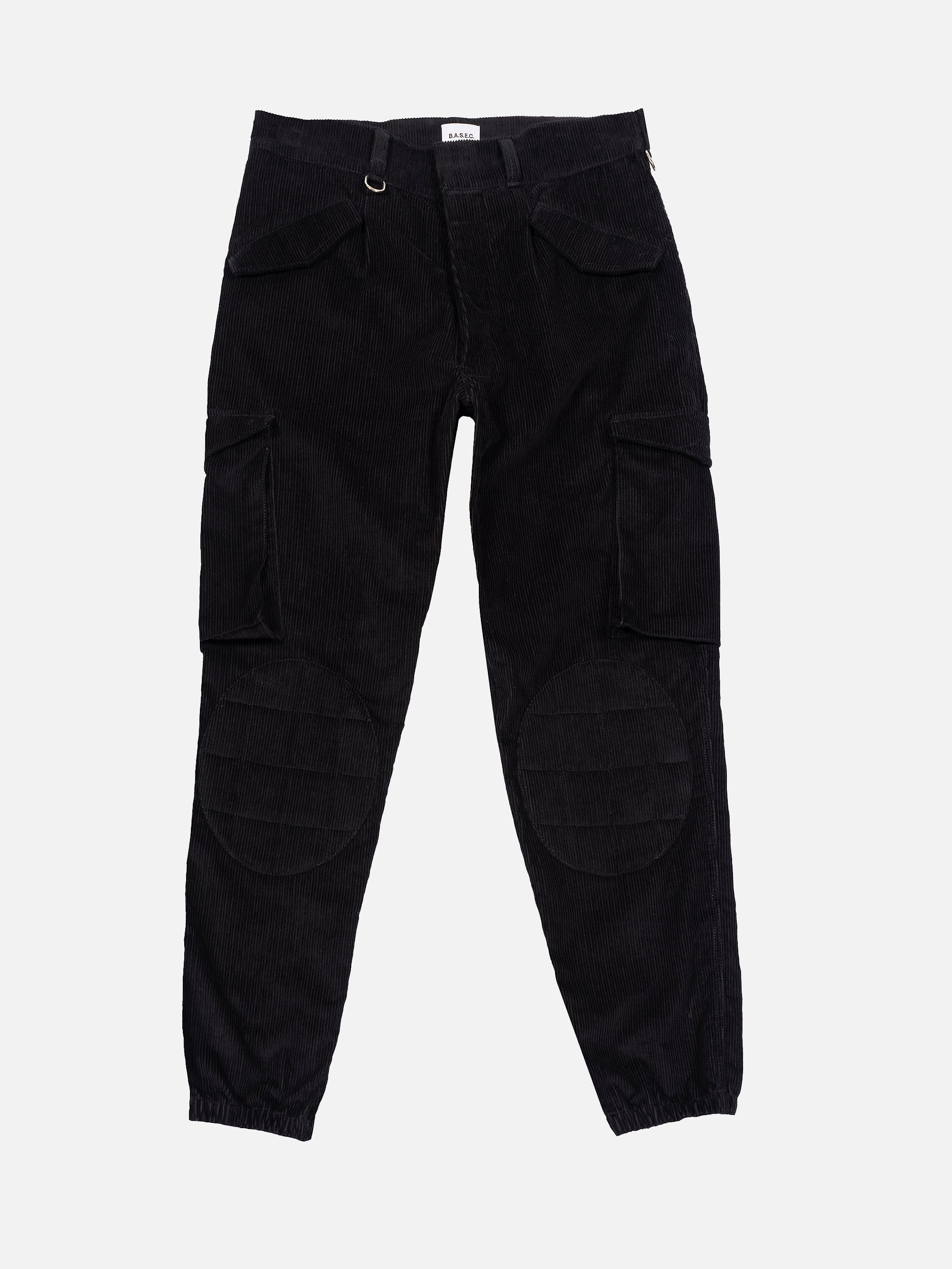 Black Corduroy Cargo Pants