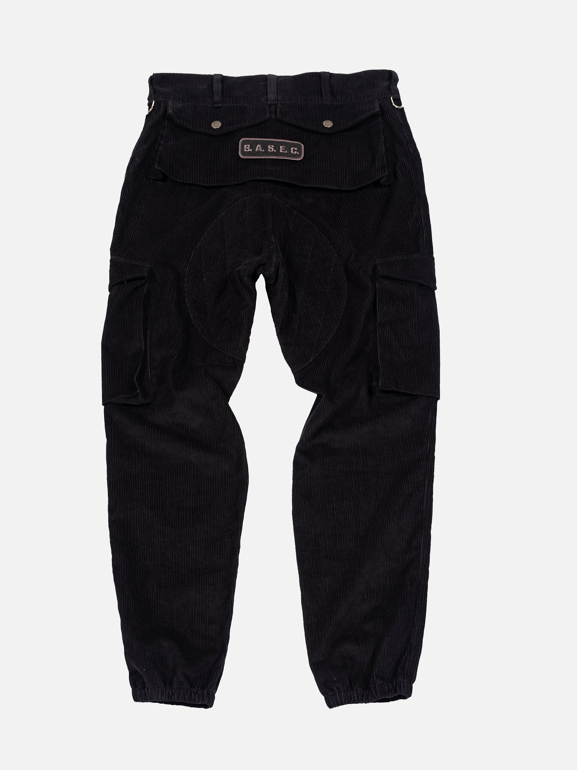 Black Corduroy Cargo Pants